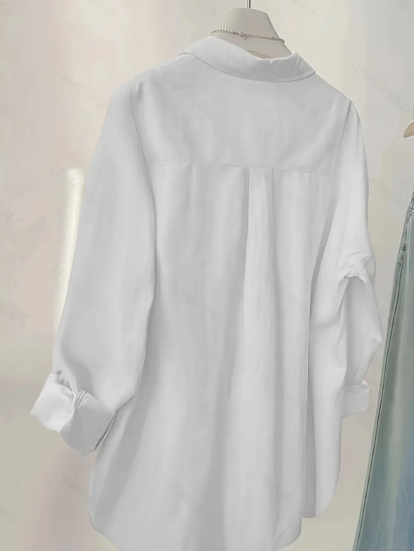 Casual Long Sleeve Shirt with Lapel Collar