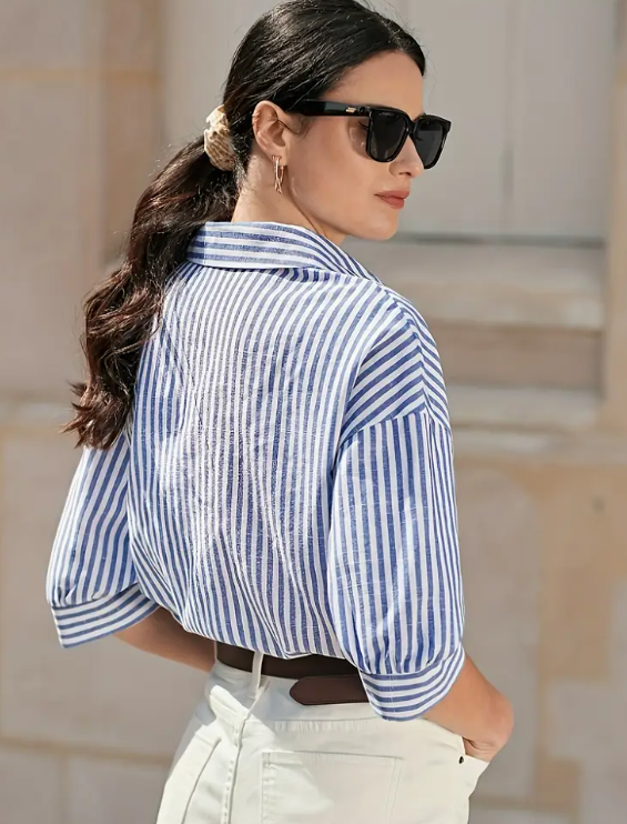 Longline Shirt with Button Detail