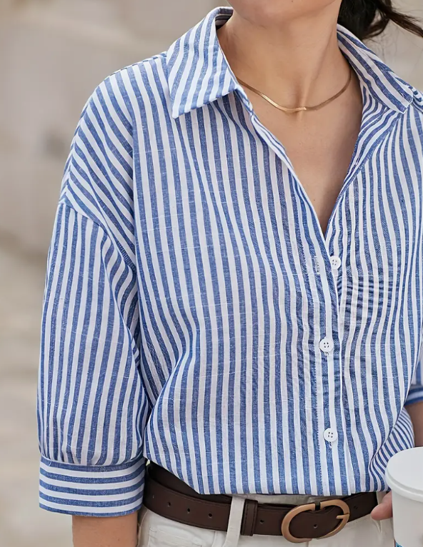 Longline Shirt with Button Detail