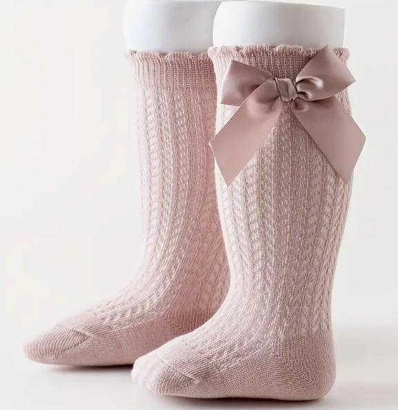 Breathable Bow Decor Lace Over The Knee Socks