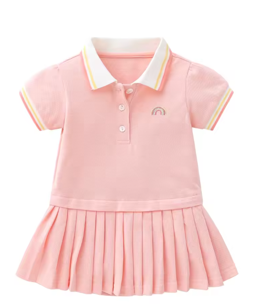 Girls Cotton Polo Dress