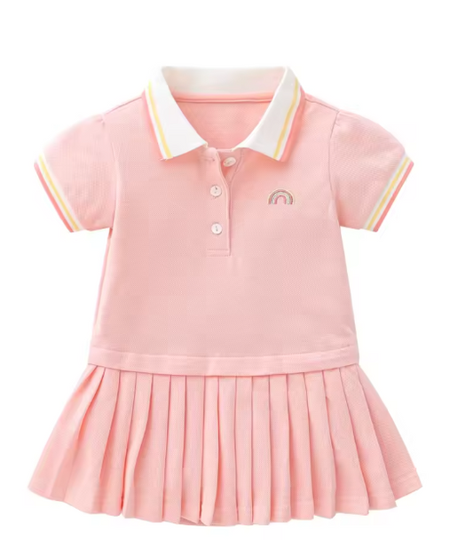 Girls Cotton Polo Dress