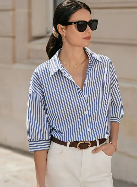 Longline Shirt with Button Detail