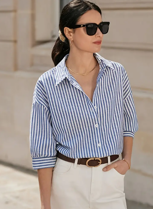 Longline Shirt with Button Detail